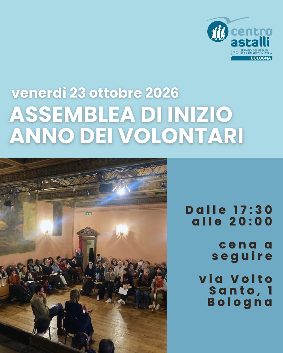 Arriva l'assemblea dei volontari (attuali e futuri)