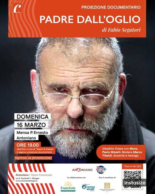All'Antoniano di Bologna la proiezione di "Padre Dall'Oglio"